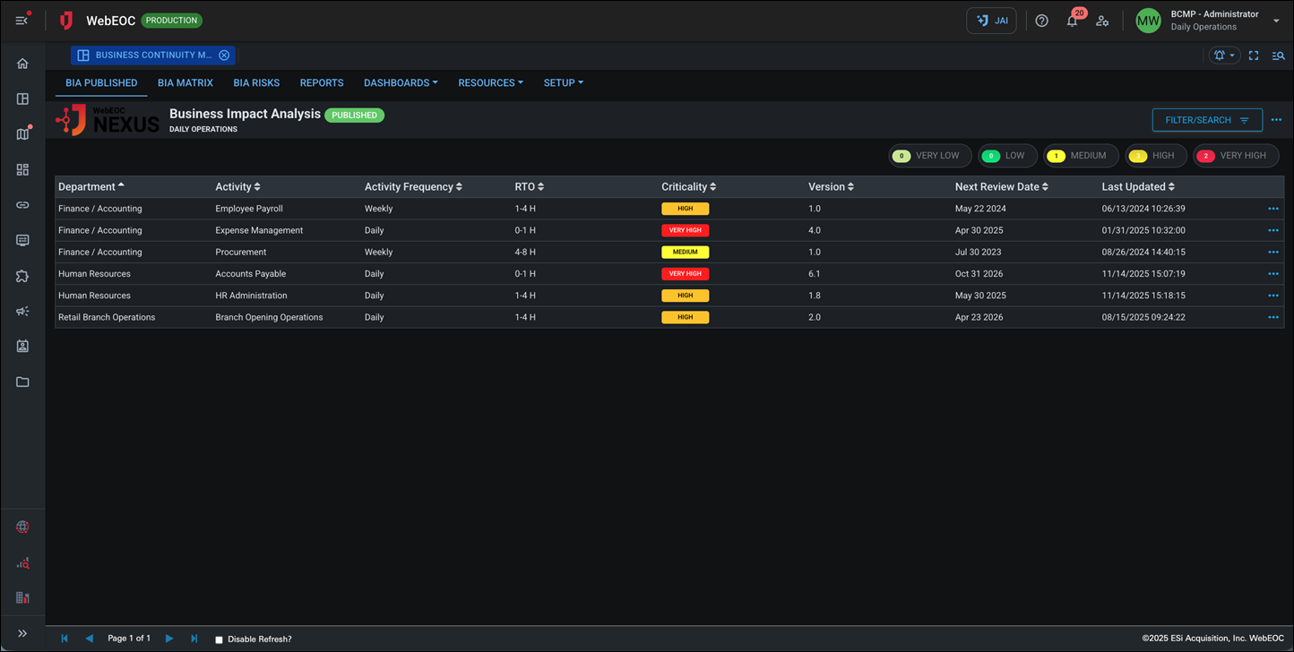 BCM Published Dark mode